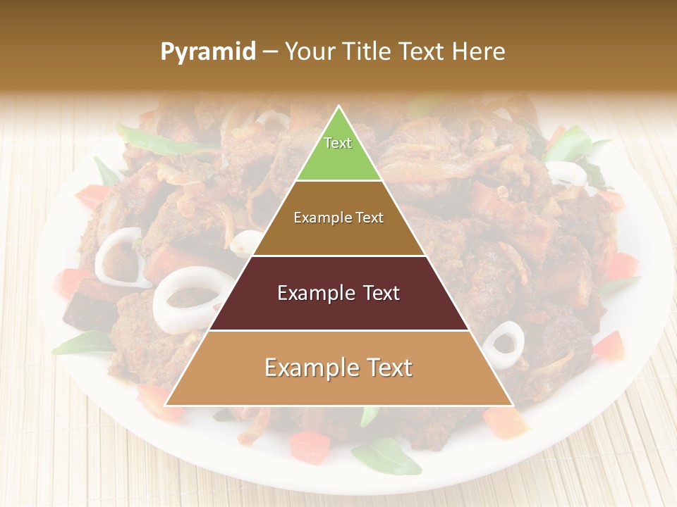 A White Plate Topped With Meat And Vegetables PowerPoint Template