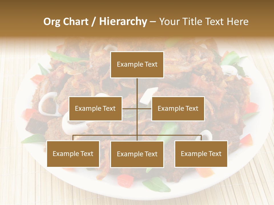 A White Plate Topped With Meat And Vegetables PowerPoint Template