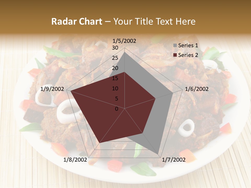 A White Plate Topped With Meat And Vegetables PowerPoint Template