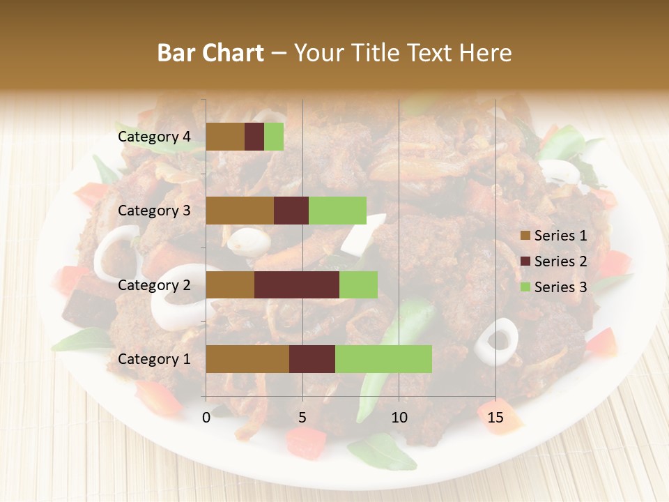 A White Plate Topped With Meat And Vegetables PowerPoint Template