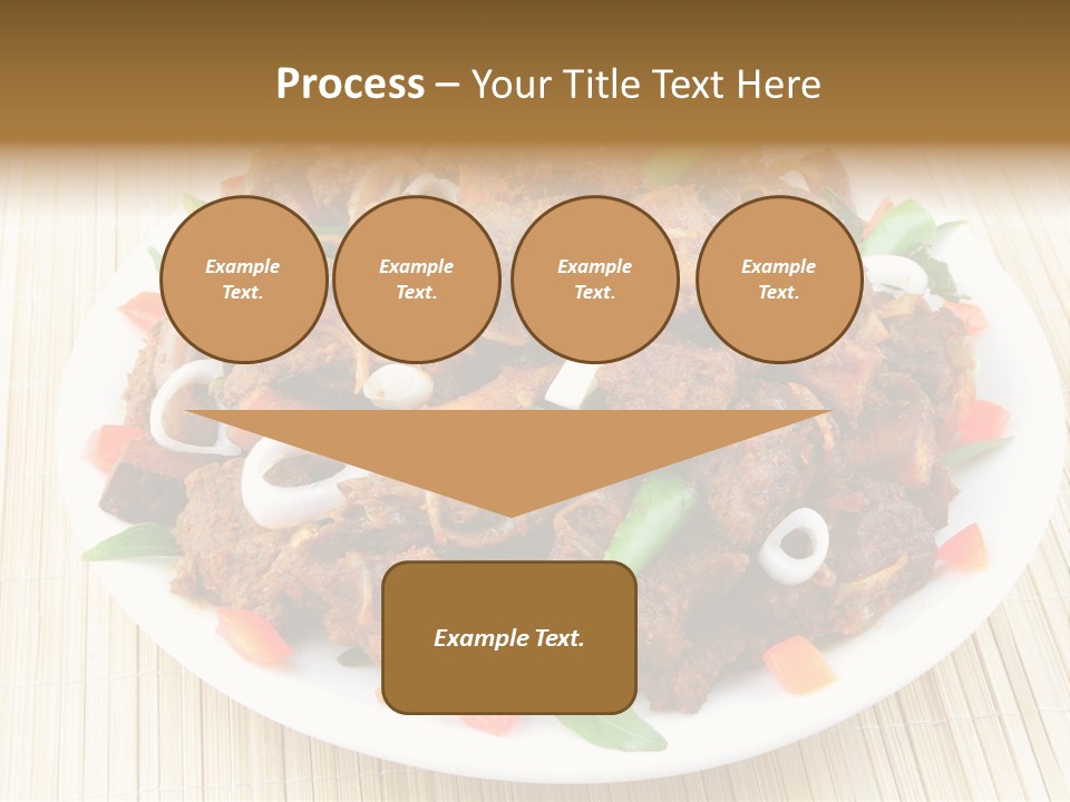 A White Plate Topped With Meat And Vegetables PowerPoint Template