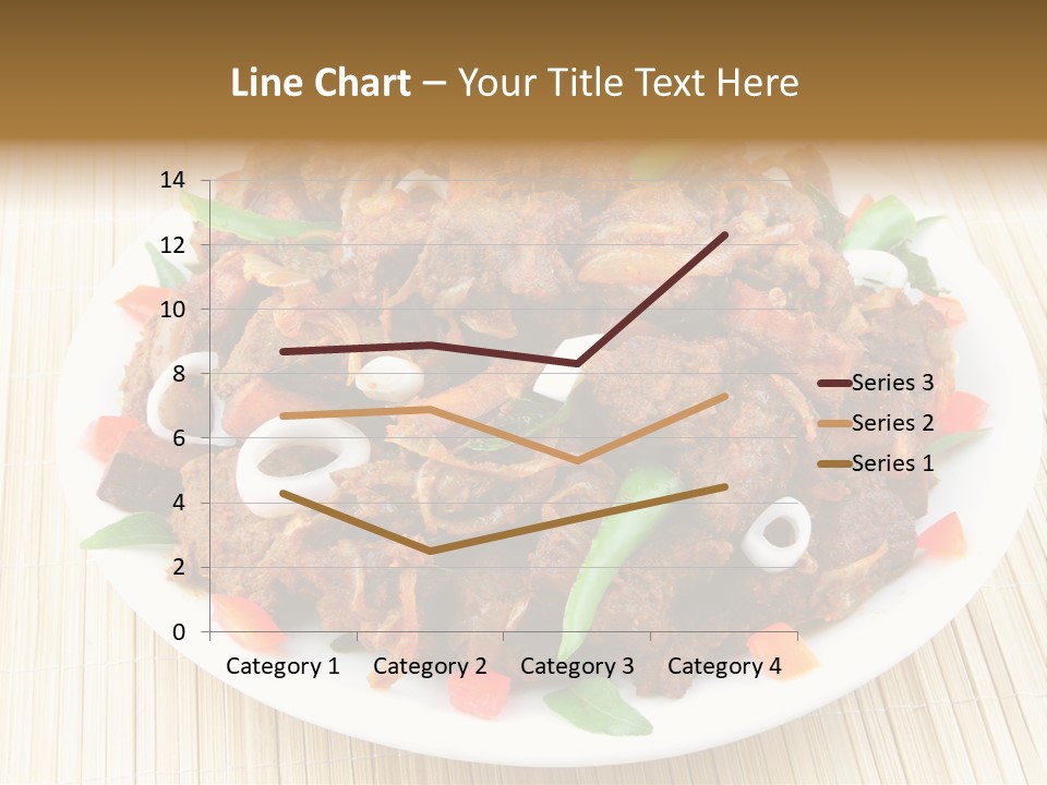 A White Plate Topped With Meat And Vegetables PowerPoint Template