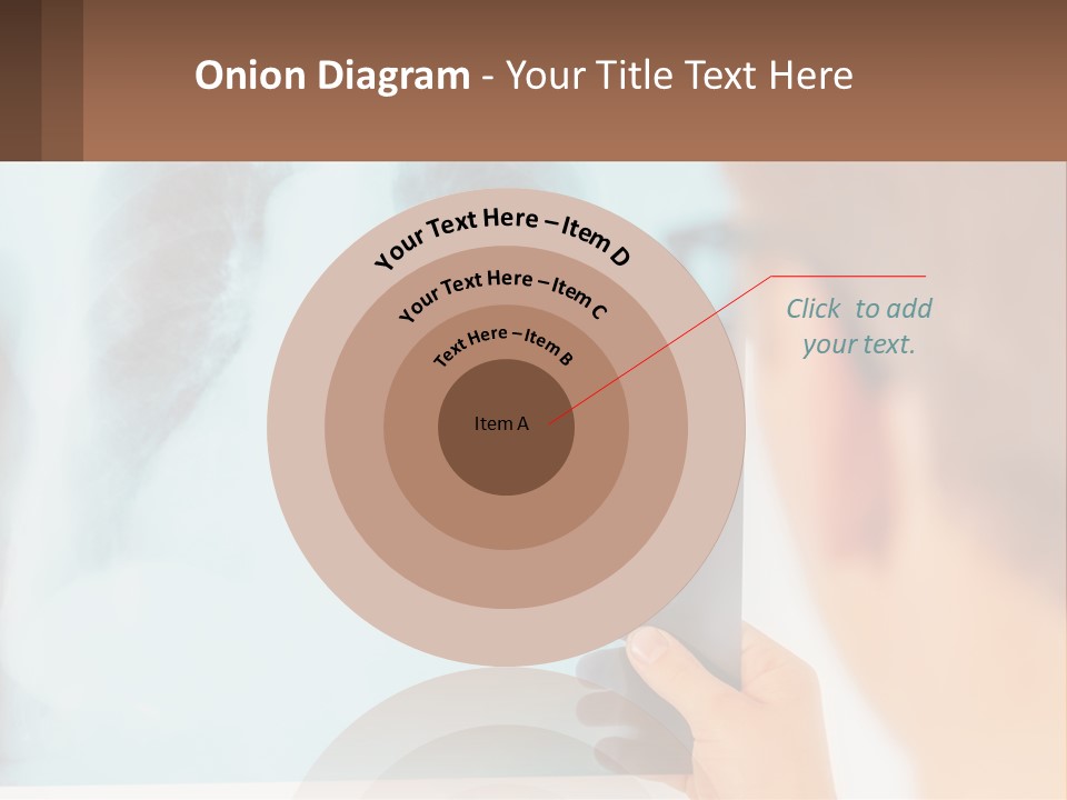 A Man Looking At A X - Ray Of A Lung PowerPoint Template