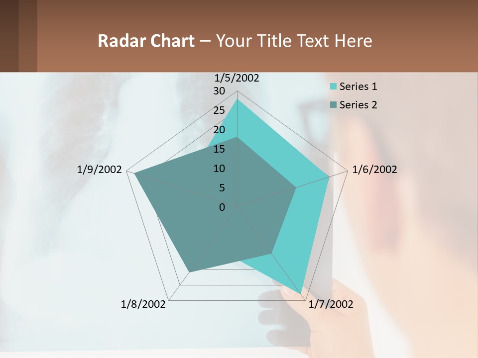 A Man Looking At A X - Ray Of A Lung PowerPoint Template