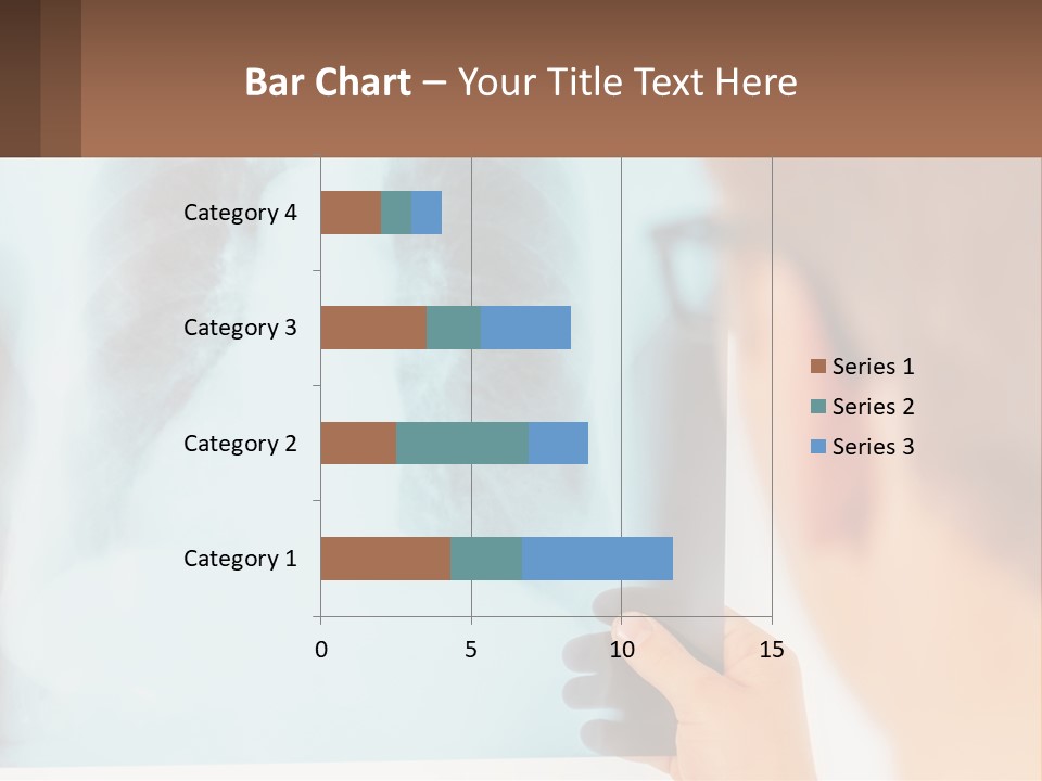 A Man Looking At A X - Ray Of A Lung PowerPoint Template