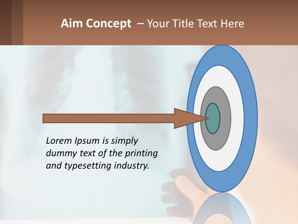 A Man Looking At A X - Ray Of A Lung PowerPoint Template