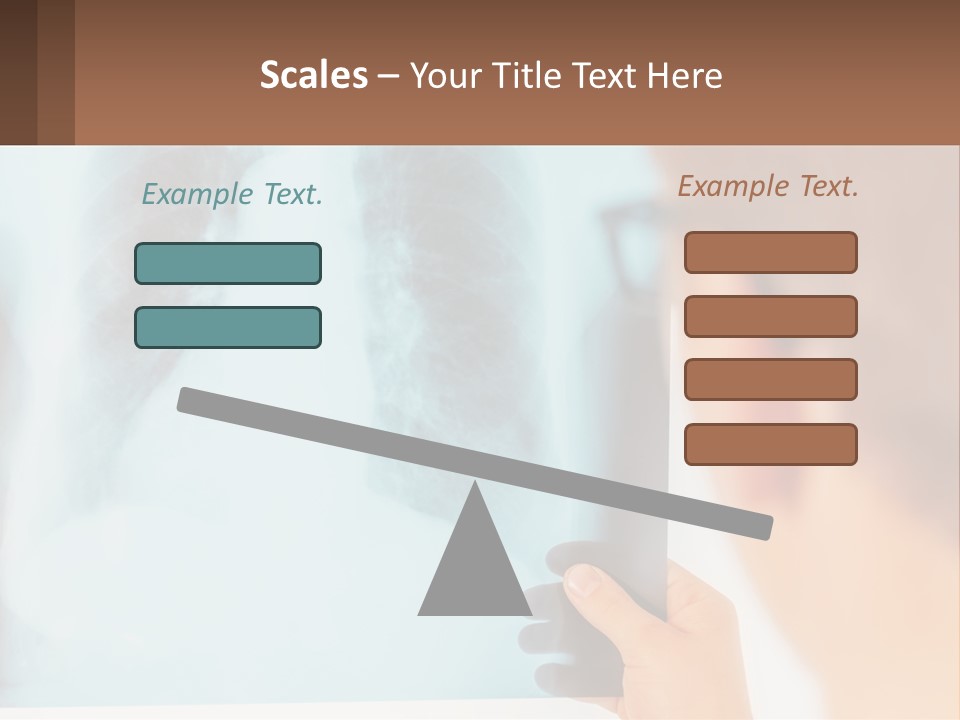 A Man Looking At A X - Ray Of A Lung PowerPoint Template