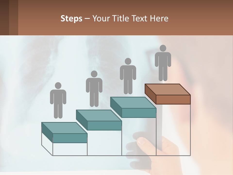 A Man Looking At A X - Ray Of A Lung PowerPoint Template
