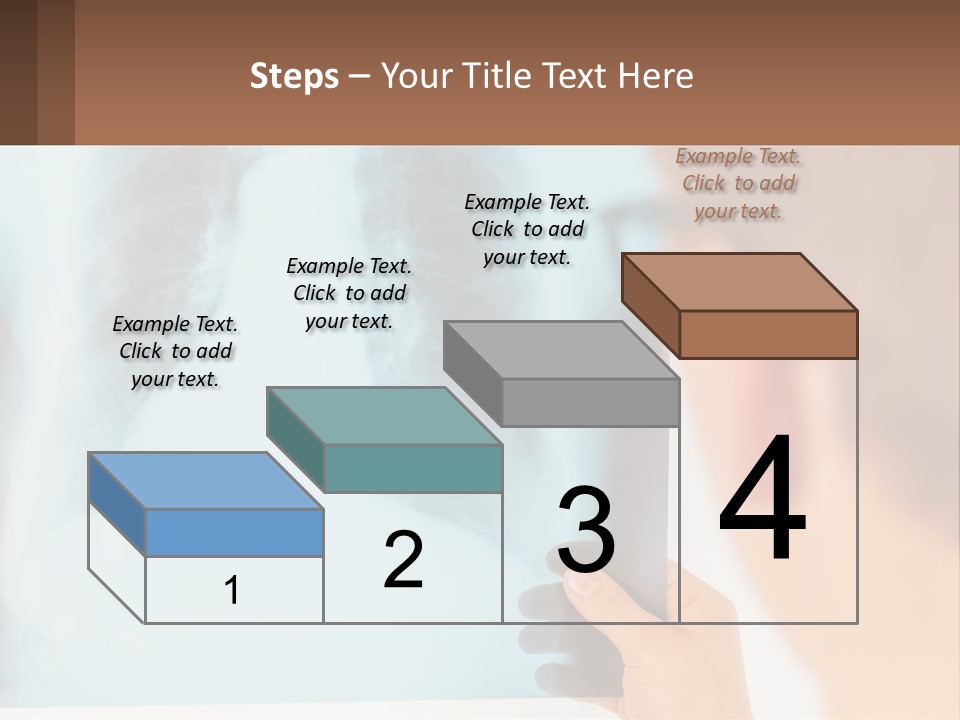 A Man Looking At A X - Ray Of A Lung PowerPoint Template