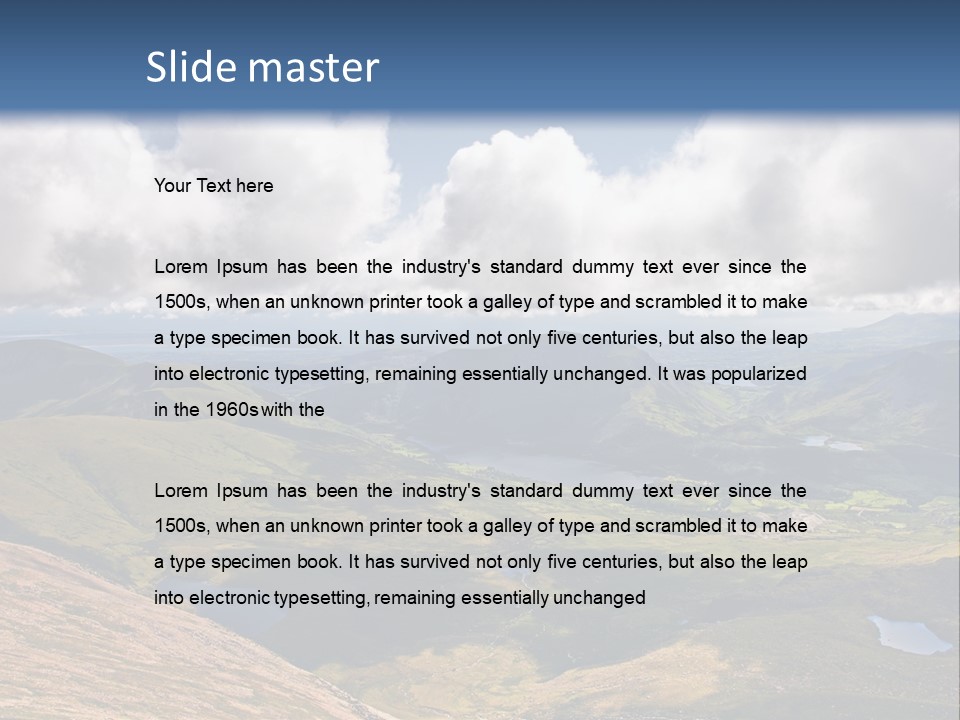 A Scenic View Of A Mountain Range With Clouds In The Sky PowerPoint Template