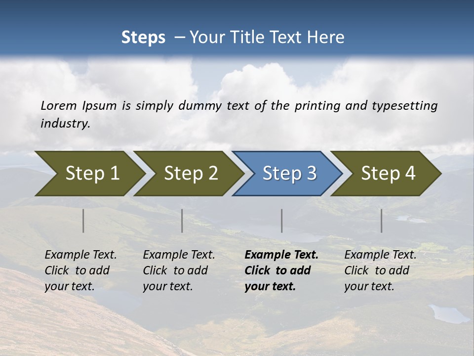 A Scenic View Of A Mountain Range With Clouds In The Sky PowerPoint Template