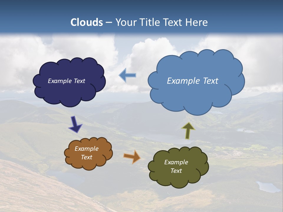 A Scenic View Of A Mountain Range With Clouds In The Sky PowerPoint Template
