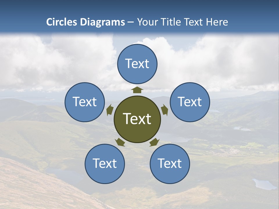 A Scenic View Of A Mountain Range With Clouds In The Sky PowerPoint Template