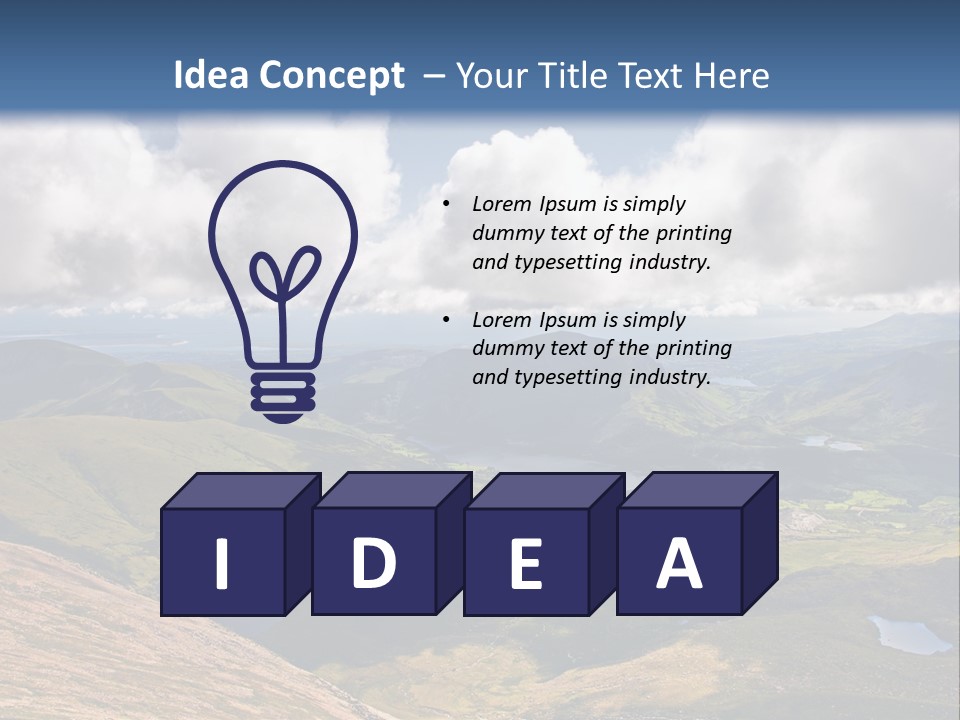 A Scenic View Of A Mountain Range With Clouds In The Sky PowerPoint Template