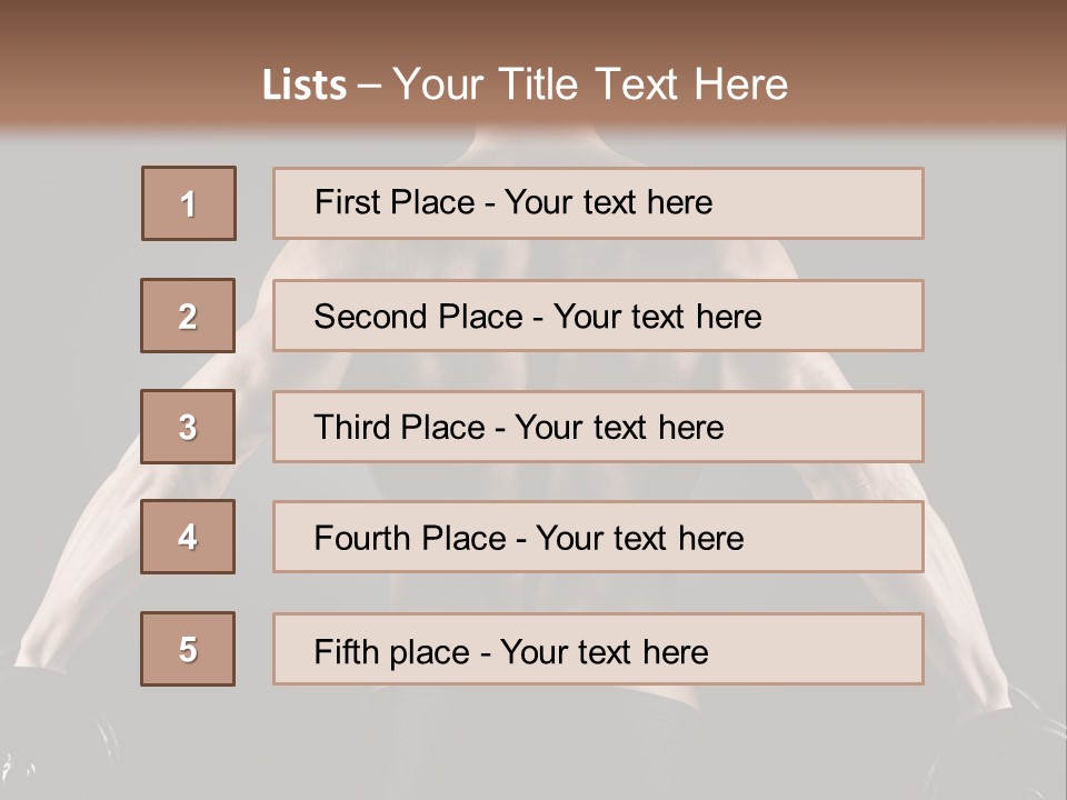 The Back Of A Man With No Shirt On PowerPoint Template