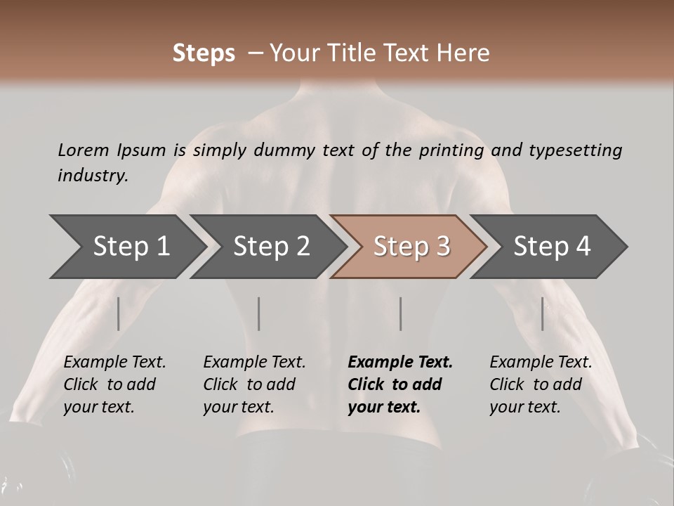 The Back Of A Man With No Shirt On PowerPoint Template
