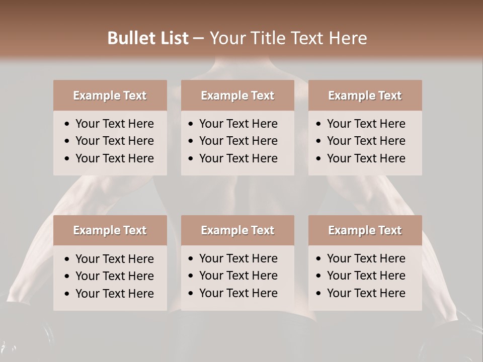 The Back Of A Man With No Shirt On PowerPoint Template