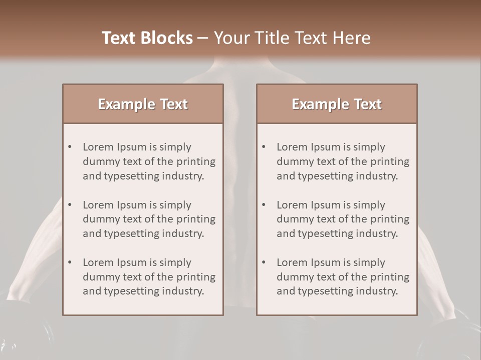 The Back Of A Man With No Shirt On PowerPoint Template
