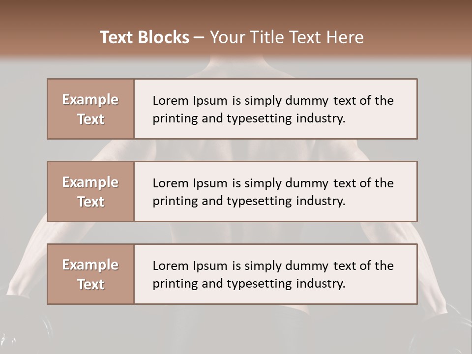 The Back Of A Man With No Shirt On PowerPoint Template