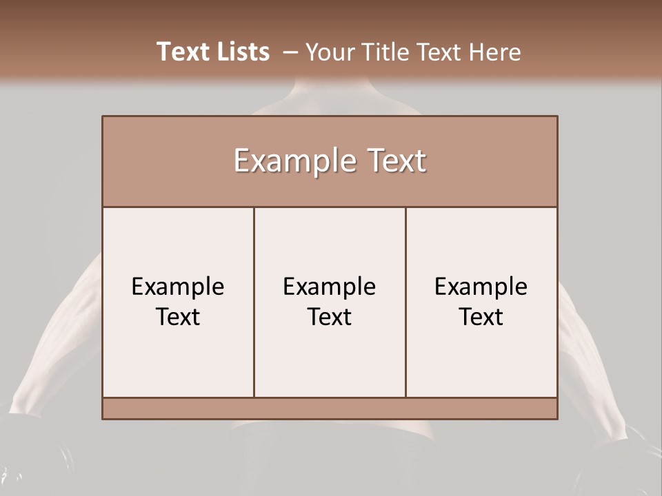 The Back Of A Man With No Shirt On PowerPoint Template