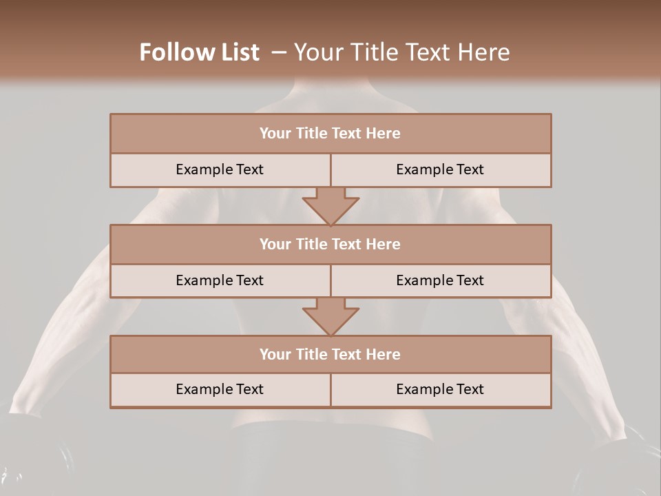 The Back Of A Man With No Shirt On PowerPoint Template