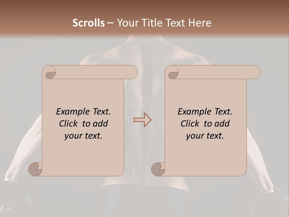 The Back Of A Man With No Shirt On PowerPoint Template