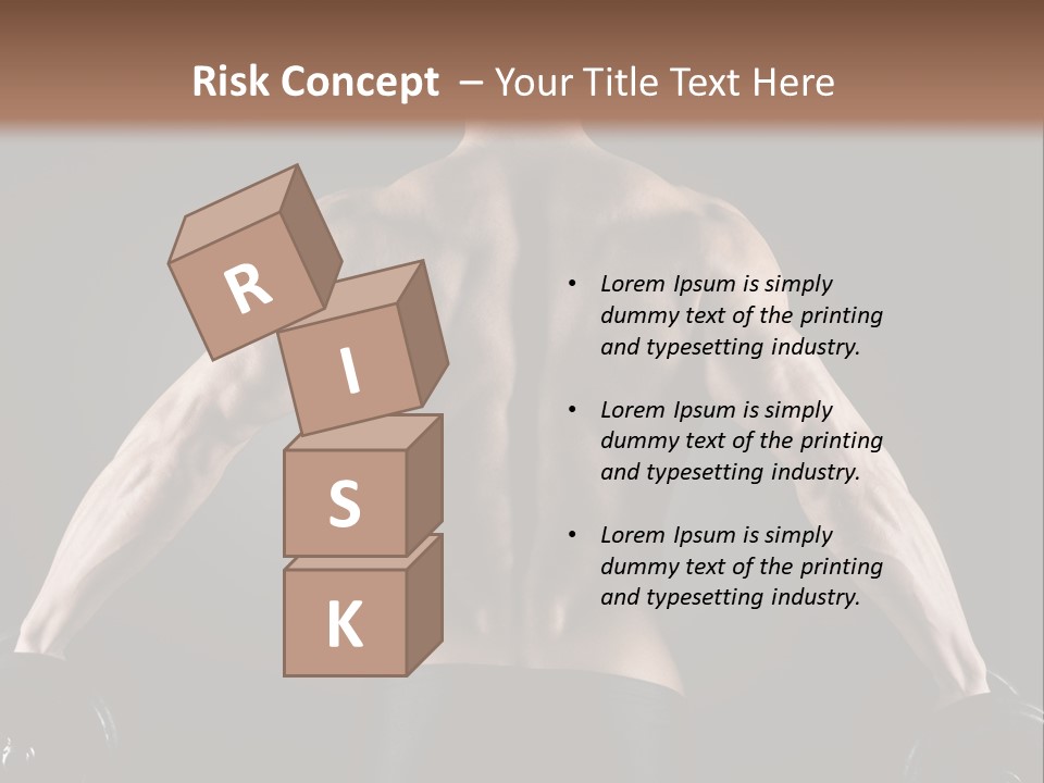 The Back Of A Man With No Shirt On PowerPoint Template