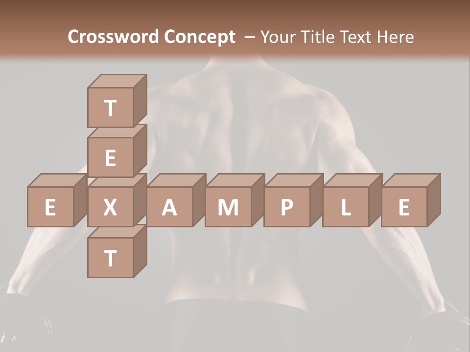 The Back Of A Man With No Shirt On PowerPoint Template