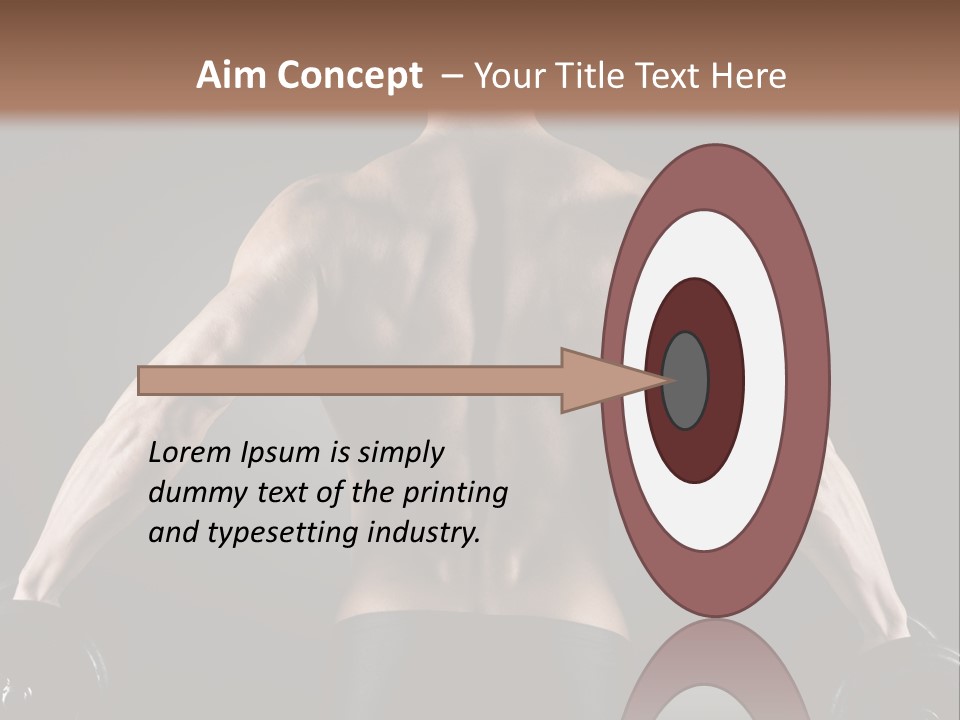 The Back Of A Man With No Shirt On PowerPoint Template