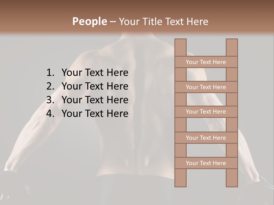 The Back Of A Man With No Shirt On PowerPoint Template