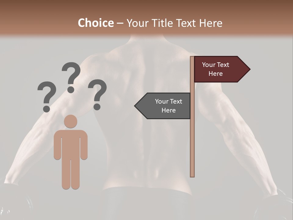 The Back Of A Man With No Shirt On PowerPoint Template