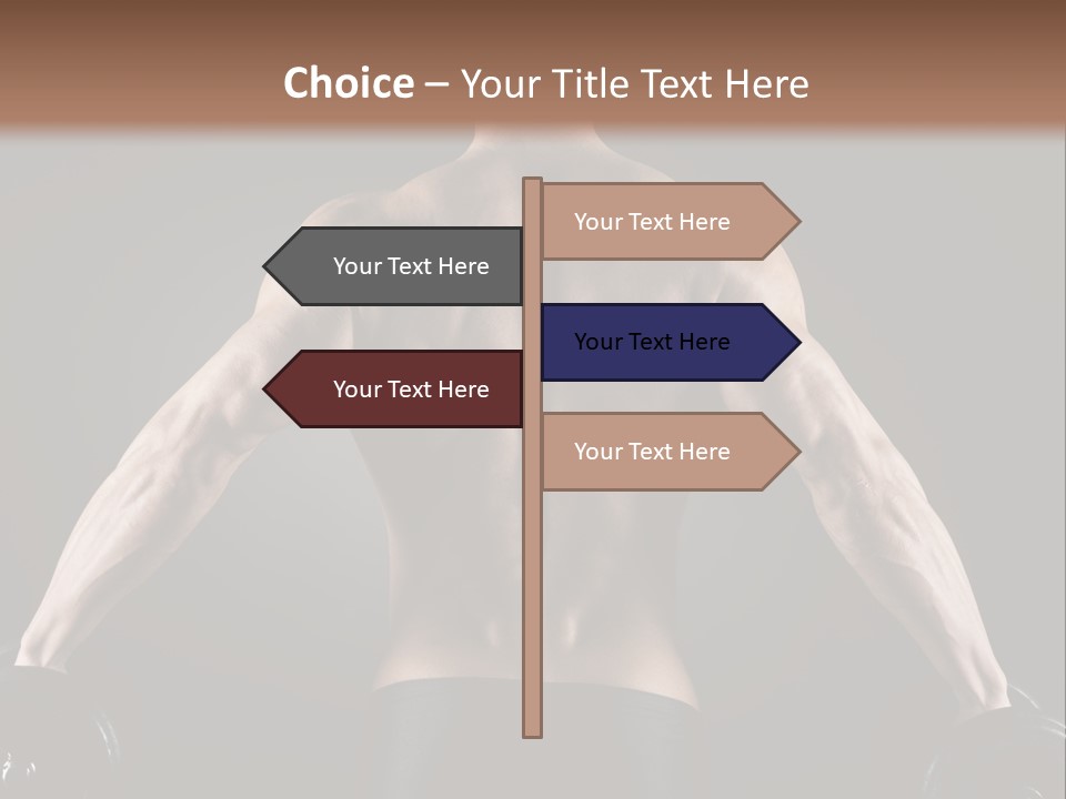 The Back Of A Man With No Shirt On PowerPoint Template