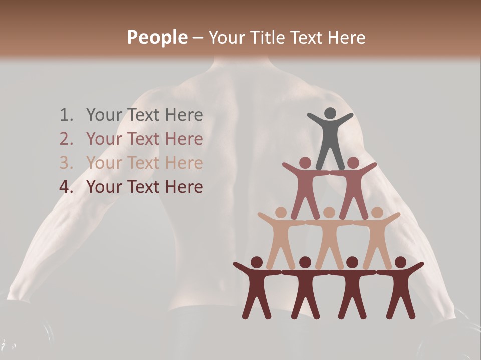 The Back Of A Man With No Shirt On PowerPoint Template