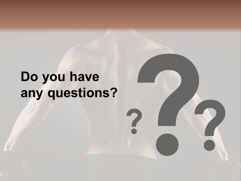 The Back Of A Man With No Shirt On PowerPoint Template