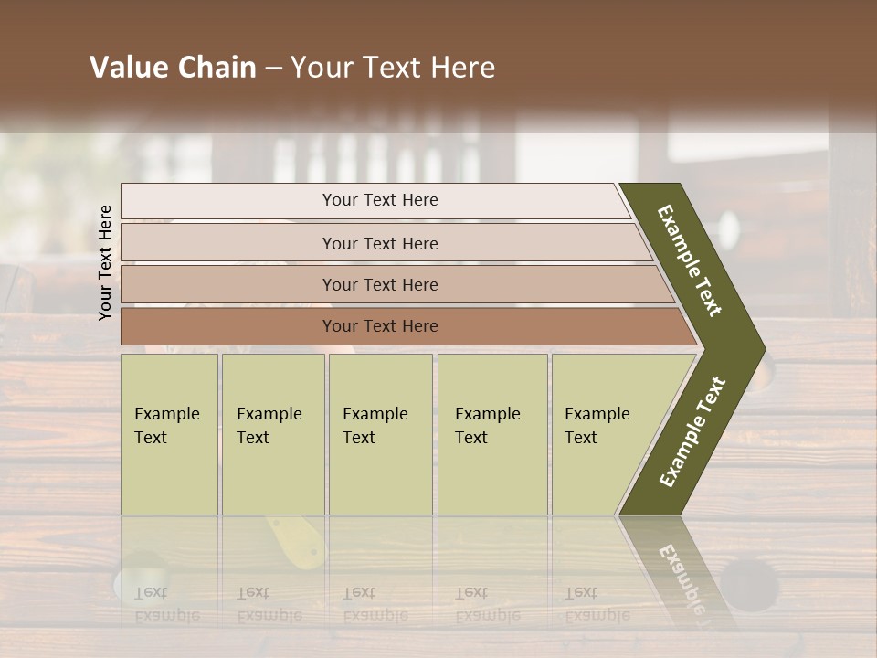 A Young Child Climbing Up A Wooden Slide PowerPoint Template