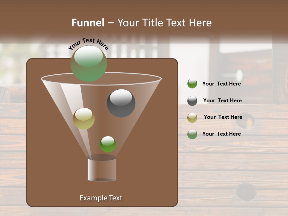 A Young Child Climbing Up A Wooden Slide PowerPoint Template