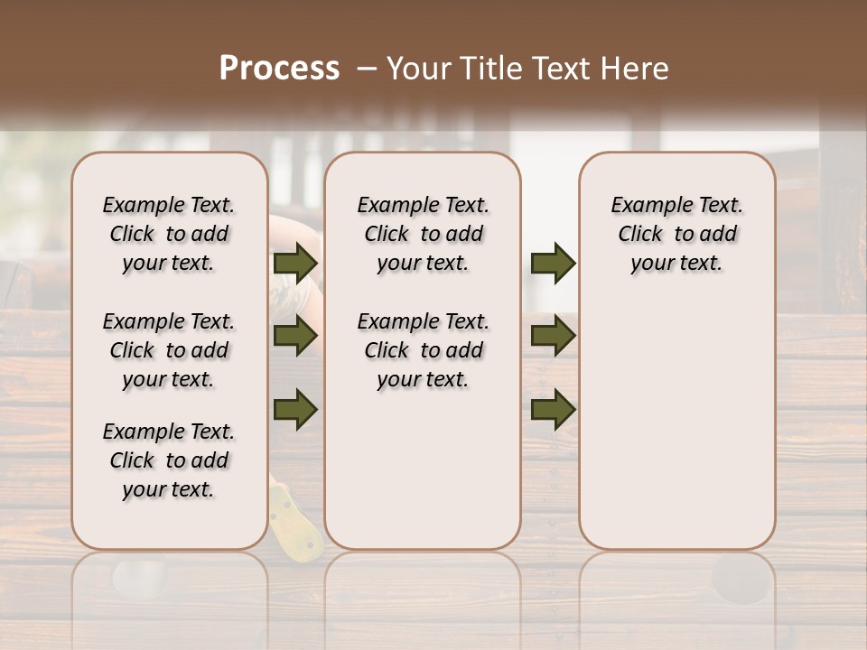A Young Child Climbing Up A Wooden Slide PowerPoint Template