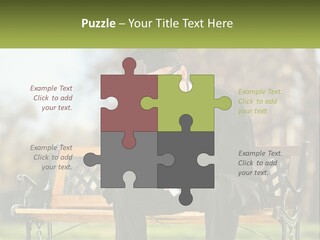 A Man In A Graduation Gown Sitting On A Bench PowerPoint Template