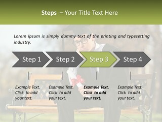 A Man In A Graduation Gown Sitting On A Bench PowerPoint Template