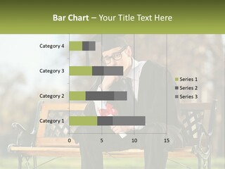 A Man In A Graduation Gown Sitting On A Bench PowerPoint Template