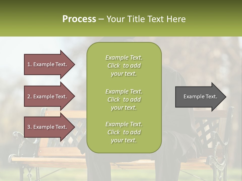 A Man In A Graduation Gown Sitting On A Bench PowerPoint Template