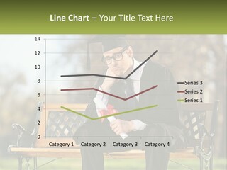 A Man In A Graduation Gown Sitting On A Bench PowerPoint Template