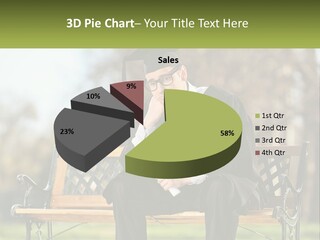 A Man In A Graduation Gown Sitting On A Bench PowerPoint Template