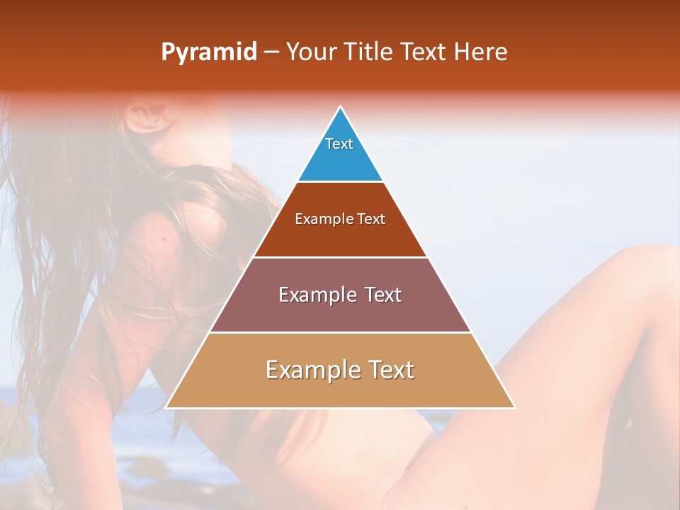 A Woman Is Sitting On The Beach With Her Hair Blowing In The Wind PowerPoint Template