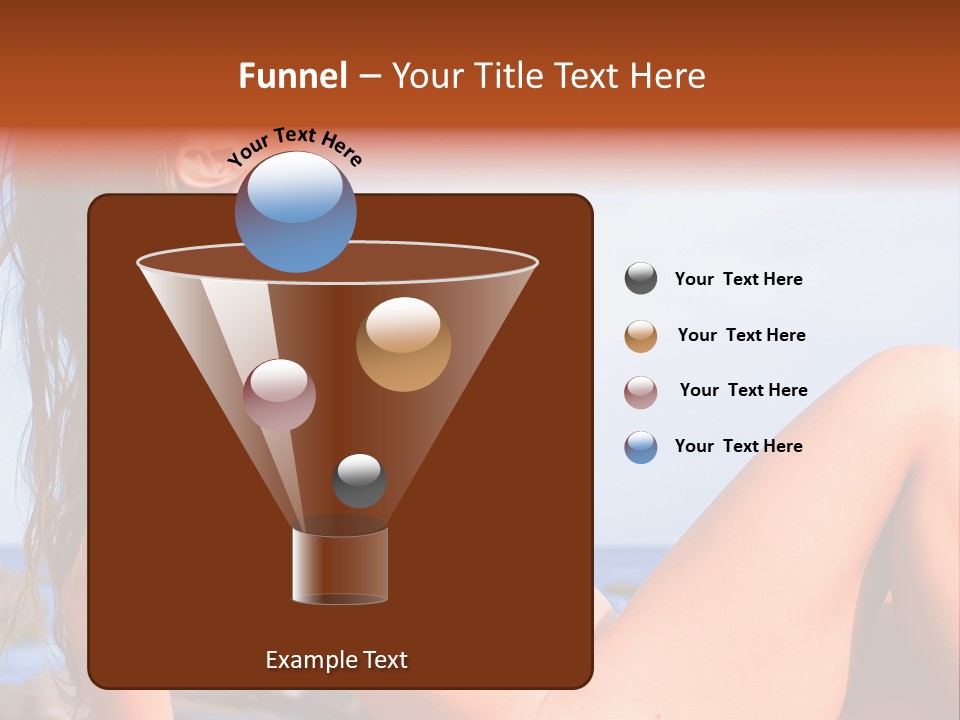 A Woman Is Sitting On The Beach With Her Hair Blowing In The Wind PowerPoint Template