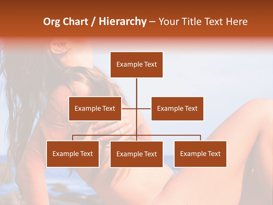 A Woman Is Sitting On The Beach With Her Hair Blowing In The Wind PowerPoint Template