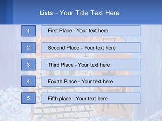 A Painting Of A House With A Cat Sitting On A Table PowerPoint Template