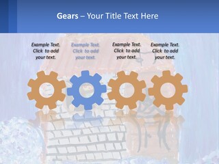 A Painting Of A House With A Cat Sitting On A Table PowerPoint Template