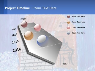 A Painting Of A House With A Cat Sitting On A Table PowerPoint Template