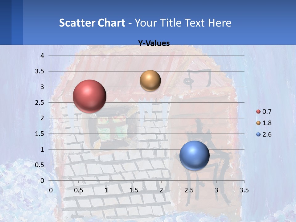 A Painting Of A House With A Cat Sitting On A Table PowerPoint Template